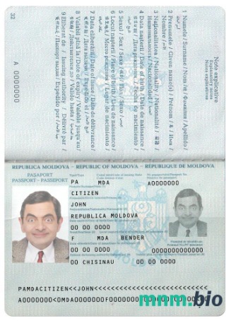 Szablon paszportu Mołdawii w wersji 3 w formacie PSD